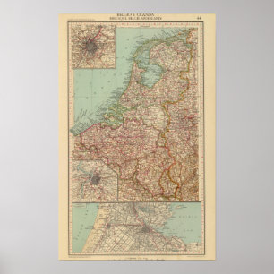 44 Belgien och Holland Poster