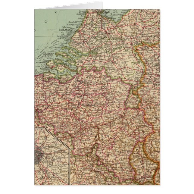 44 Belgien och Nederländerna Hälsningskort (Framsidan)