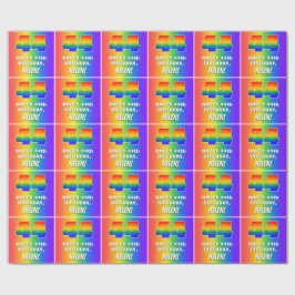 44:e födelsedag: färgfull, Roligt Rainbow Mönster Presentpapper