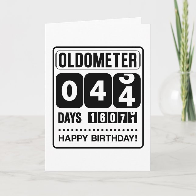 44:e födelsedag: Oldometer Card Tack Kort (Framsida)