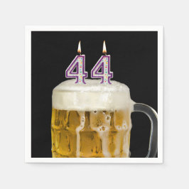44:e födelsedag svart pappersservett