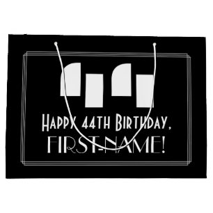 44:e födelsedagen ~ Art Deco Inspired Titta "44" +