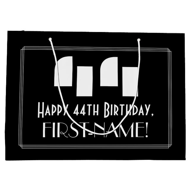 44:e födelsedagen ~ Art Deco Inspired Titta "44" + (Baksidan)