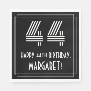 44:e födelsedagen: Art Deco Inspired Titta "44" + Pappersservett