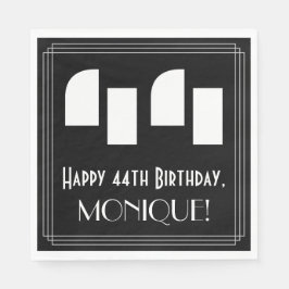 44:e födelsedagen: Art Deco Inspired Titta "44" + Pappersservett