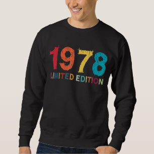 44:e födelsedagen Dam Manar 44 år 1978 Gift 9 Lång Ärmad Tröja