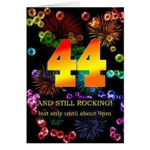 44:e födelsedagen fortfarande i raketläge hälsningskort