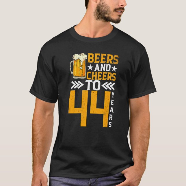 44:e födelsedagen Öl och Cheers till 44 år Mugg T Shirt (Framsida)