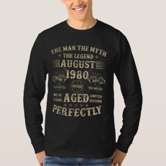 44:e födelsedagsgåvor För manar augusti 1980 44 år T Shirt