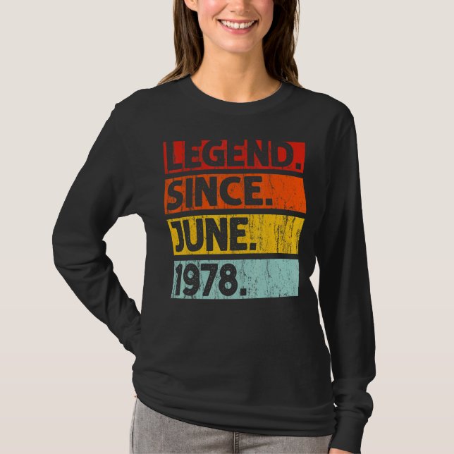 44:e födelsedagslätten sedan juni 1978 44 år gamma t shirt (Framsida)