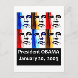 44:E HISTORISKA PRESIDENT BARACK OBAMA INAUGURATIO VYKORT
