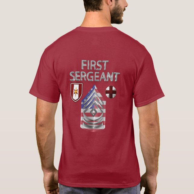 44:e medicinska brigaden första sergeant TOP T Shirt (Baksida)