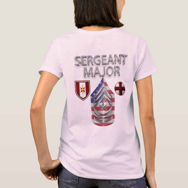 44:e medicinska brigadernas sergeant Major T Shirt (Baksida)