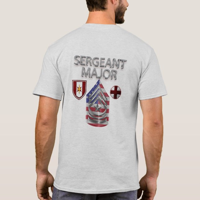 44:e medicinska brigadernas sergeant Major T Shirt (Baksida)