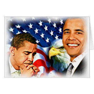 44:e och 45:e presidenten Barack Obama_ Hälsningskort