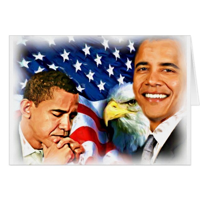 44:e och 45:e presidenten Barack Obama_ Hälsningskort (Framsidan Horizontal)