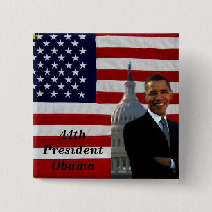 44:e president Barack Obama_Button_by Elenne Knapp