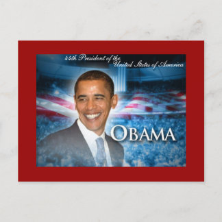 44:e presidenten OBAMA Vykort
