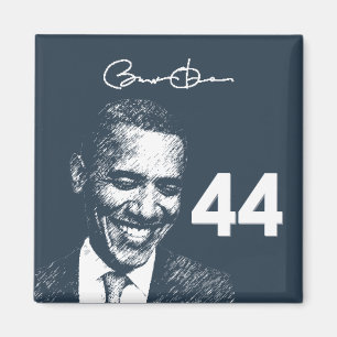 44:e talman: President Obama med namnteckning Magnet
