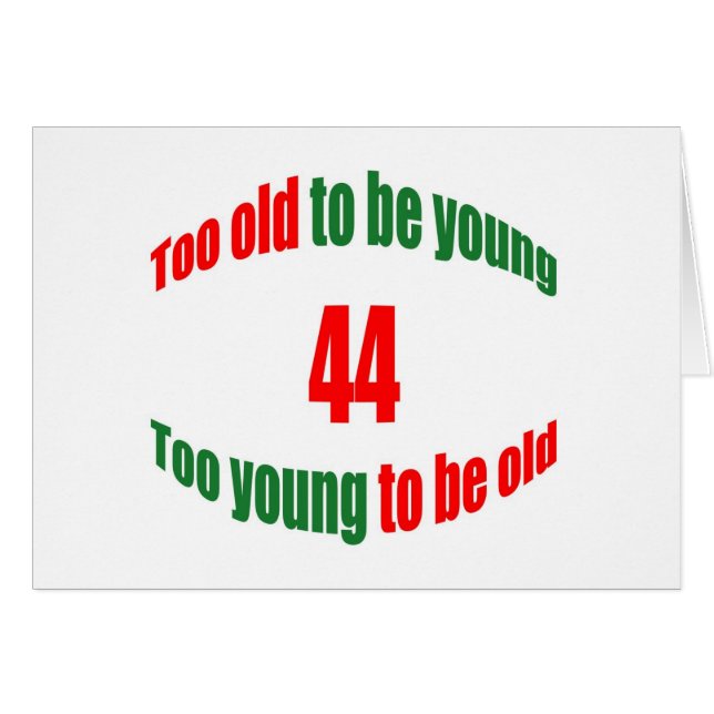 44 för gammalt hälsningskort (Framsidan Horizontal)