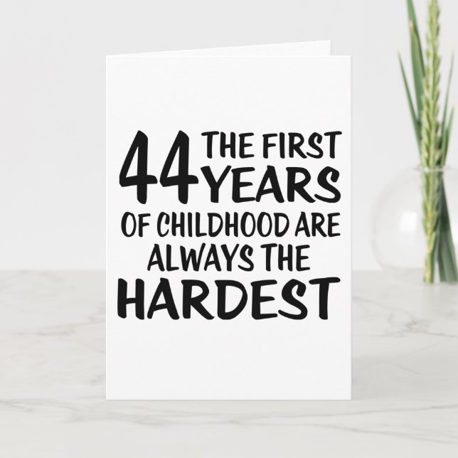 44 Första årets födelsedag Kort (Framsida)