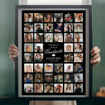 44 Fotokollage Studenten Poster<br><div class="desc">Försegla de värdefulla minnen från studenten med vår noggrant designade keepsaké poster. Det är inte bara en poster, det är ett bevis på prestation. Med 44 foton från studentens livstid, kompletta med en högtidlig "gratulerar till student" och personlig med pantskärmssockeln, namn och klassår. Bemra nostalgien, fira ögonblicket och omhulda det...</div>