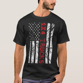 44 Lastbilar amerikansk Flagga _1 T Shirt
