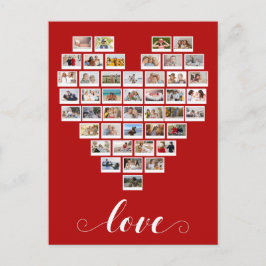 44 Photo Collage Kärlek Instant Camera Film Heart Vykort