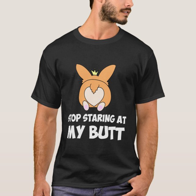 44 Sluta starta vid min knapp T Shirt (Framsida)