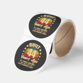 44 Years Ago All Parts Original 44th Birthday  Runt Klistermärke