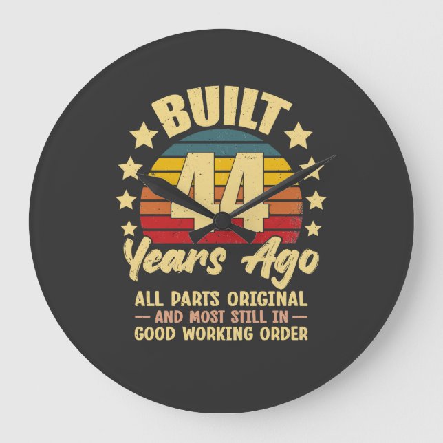 44 Years Ago All Parts Original 44th Birthday  Stor Klocka (Framsida)