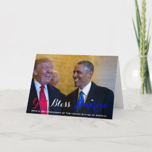 44th och 45th president av USA Obama och trumf Kort