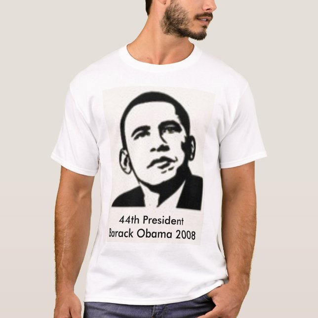 44th President Barack Obama 2008 Tee Shirt (Framsida)