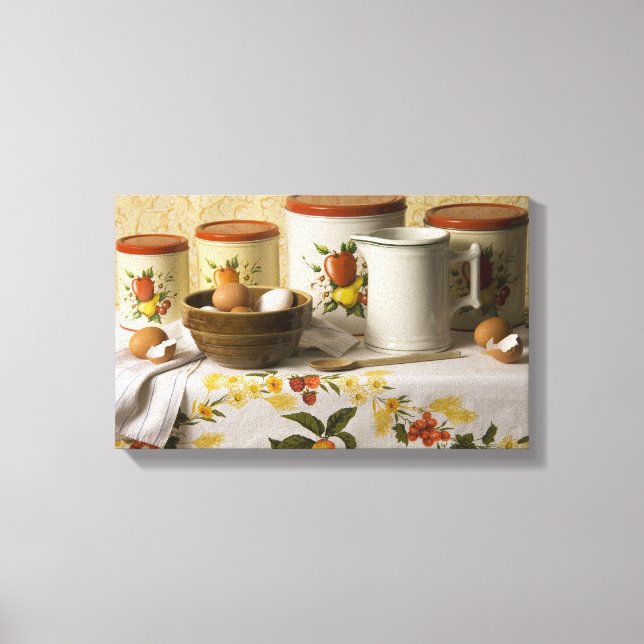4549 Bowl Pitcher & Cannisters Life Canvastryck (Framsida)