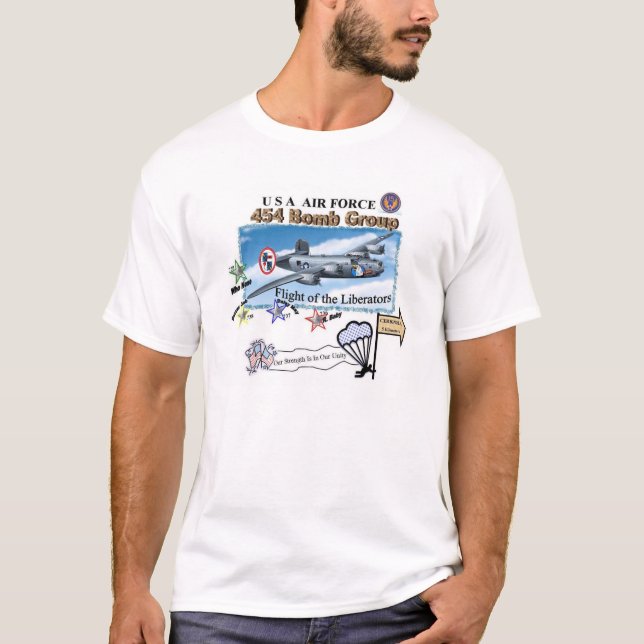 454 bombardera gruppen tee (Framsida)