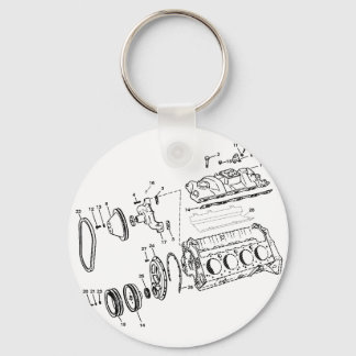 454ci-motordiagram nyckelring