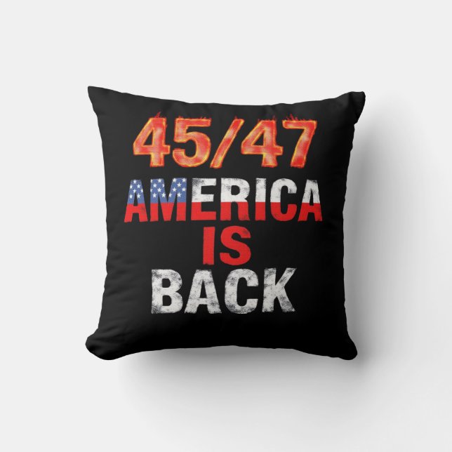 45/47 Amerika är Back Show Ditt amerikanska Pride Kudde (Framsida)