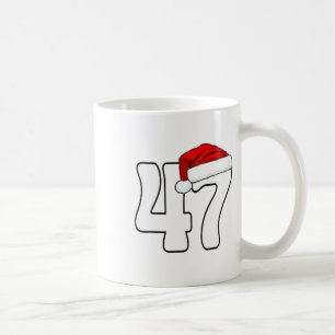45 47 Donald Trump 2024 American Flagga Santa Hat  Kaffemugg