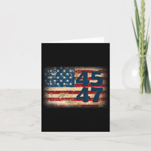 45 47 Donald Trump 2025 American Flagga Kort