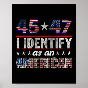 45 47 I egenskap av amerikansk Flagga Poster