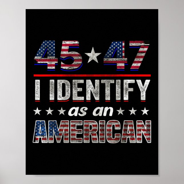 45 47 I egenskap av amerikansk Flagga Poster (Framsidan)