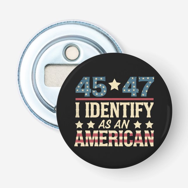 45 47 Jag identifierar mig som en amerikansk flagg Flasköppnare (Framsidan)
