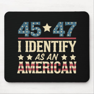 45 47 Jag identifierar mig som en amerikansk flagg Musmatta