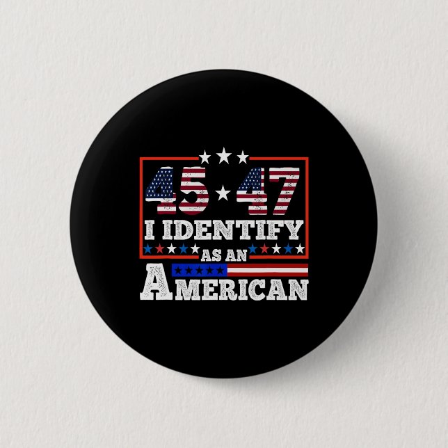 45 47 Jag identifierar mig som en amerikansk trend Knapp (Framsida)