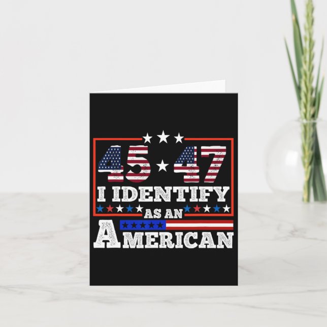45 47 Jag identifierar mig som en amerikansk trend Kort (Framsida)