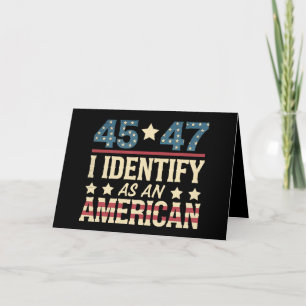 45 47 Jag identifierar mig som en amerikansk Vinta Tack Kort