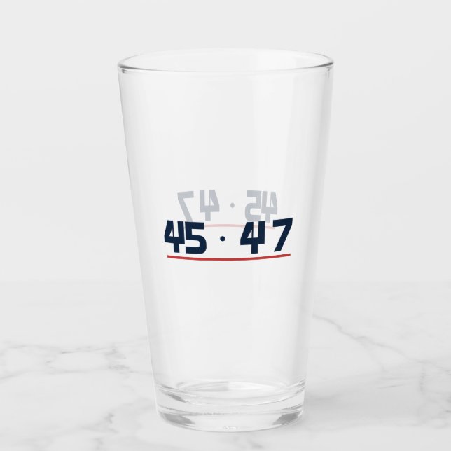 45 47 Klassiker Navy och Röd Pint Glas (Framsida)