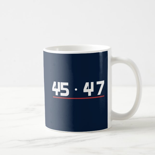 45 47 Klassiker Navy och Röd Tvåsidig Kaffe Kaffemugg (Höger)