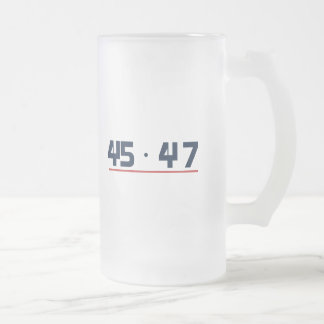 45 47 Klassiker Navy Röd Tvåsidig Frostat Ölglas