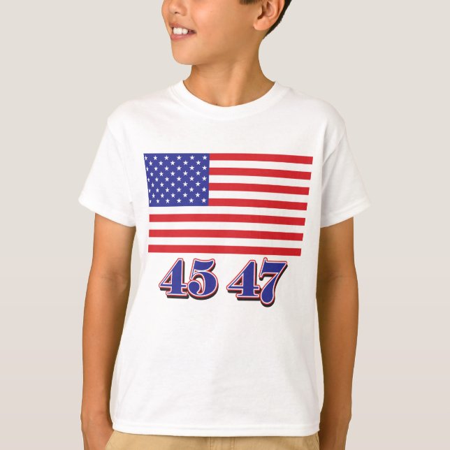 45 47 Ordförande Trump T Shirt (Framsida)